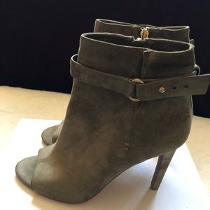 BCBGeneration Cassia suede open toes ankle boots
